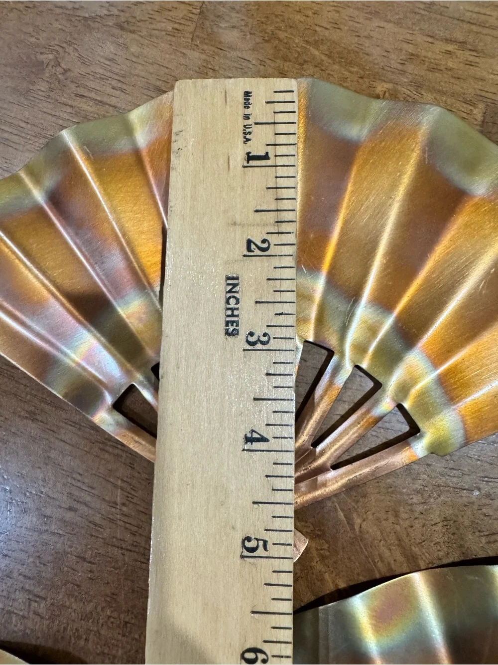 Vintage copper fans wall decor set of 3